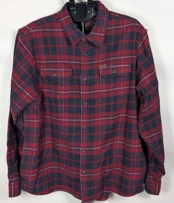 Camisa Orvis Luxury Algodón y Merino Abotonada XL Azul Marino/Burgandy Cuadros Nueva Sin Etiquetas Foto 1 de 4