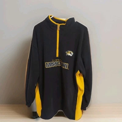 Missouri Tigers Fleece Pullover NCAA VF Imagewear Football Size XL Black Yellow  - Image 1 of 4