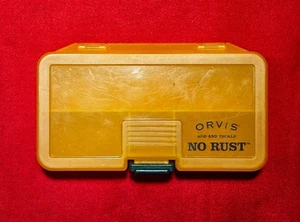 ORVIS KEIN ROST Kunststoff Klapphalter 4 Abschnitte 5 1/2" x 3" x 1,2" gelb - Bild 1 von 4