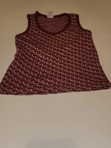 Vtg 70s Permanent Press Knit Fashion Size 10 Burgundy Stripes - Picture 1 of 5
