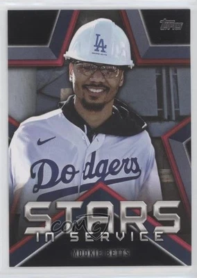2021 Topps Stars in Service Black /299 Mookie Betts #SIS-7 - Image 1 of 2