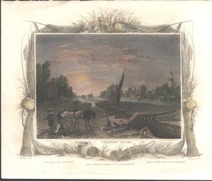 Sunbury Locks, 1830 view, fine engraving. Tombleson. - Picture 1 of 1