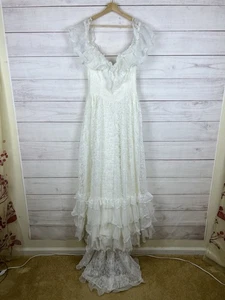 Vintage Nadine Women's Size 11 White Floor Length Sleeveless Gown Pleated Formal - Picture 1 of 16