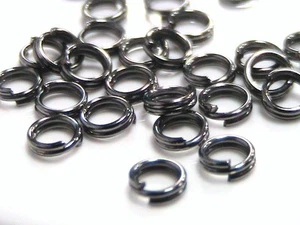 500 x 4mm Black Plated Split Rings Jewellery Craft Beading Findings K190 - Picture 1 of 1