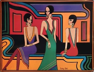 Audrey Cohle Art Deco Druck 26x34 3 Damen - Bild 1 von 1