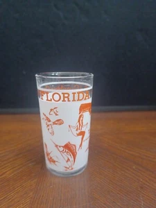 VINTAGE FROSTED FLORIDA THE SUNSHINE STATE 8 OZ TUMBLER GLASS - Picture 1 of 8
