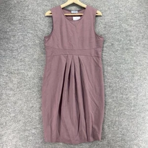 New La Clef Dress Women L Large Purple Sheath Midi Sleeveless Round Neck Casual - Picture 1 of 12