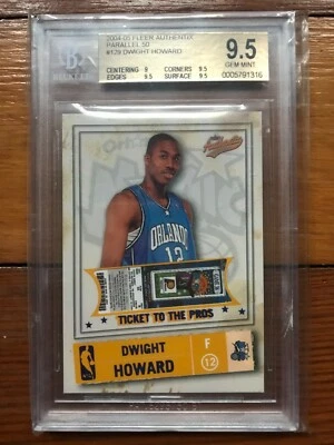 Pop 1 ! /50 ! BGS 9.5 2004 Fleer Authentix Dwight Howard Parallel 50 Rookie Card - Image 1 of 4
