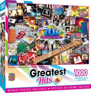 Greatest Hits - 70's Artists 1000 pc jigsaw puzzle 680mm x 490mm + free poster - Picture 1 of 2