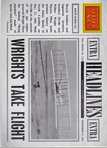 2012 Panini Golden Age Headlines #1 The Wright Brothers - NM-MT