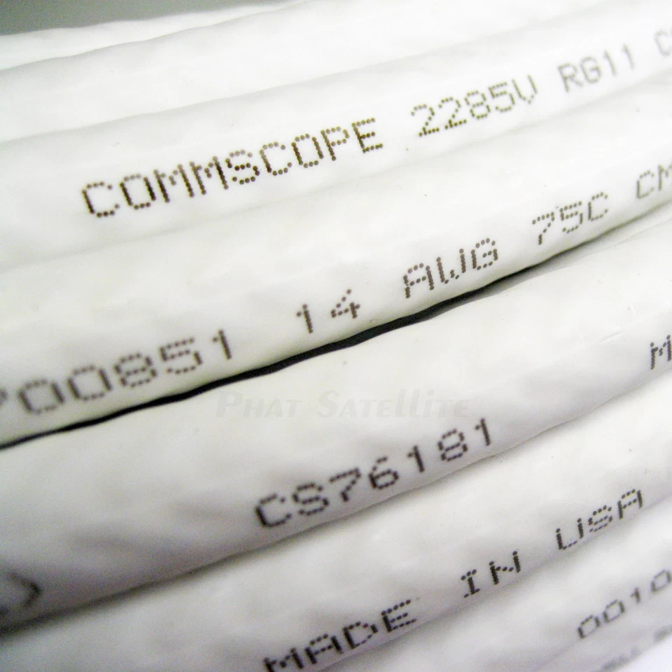 BY THE FOOT RG11 FIRE RETARD CMP PLENUM RATED USA MADE COMMSCOPE 2285V COAXIAL - Image 1 of 1