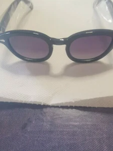 LEMTHOS Y MOSCOT OCCHIALI NERO BLACK 46-24-145 L "VINTAGE" LENTI *VIOLA* *PURPLE - Foto 1 di 11