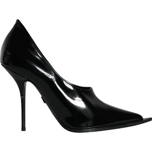 DOLCE & GABBANA Shoes Black Patent Leather High Heels Pumps EU37.5 / US7 1050usd - Picture 1 of 10