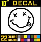 Nirvana Smiley Face Sticker Vinyl Decal - Mgk Kurt Cobain Music Car Window Rock