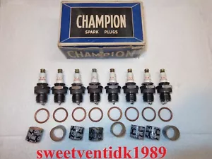 (8) .. ‘NOS’ Champion C-4 Spark Plugs .. 2 Ring .. Take-Apart .. USA MADE - Picture 1 of 20
