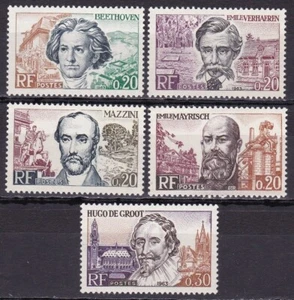 FRANCE #1059-1063 MNH FAMOUS EUROPEAN COMMON MARKET FIGURES - Foto 1 di 1