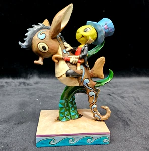 SELTEN Jim Shore Walt Disney Traditions Jiminy Cricket "Horsing Around" Pinocchio - Bild 1 von 14