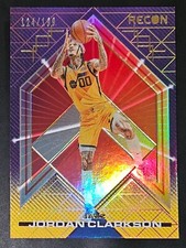 Jordan Clarkson 2021-22 Panini Recon HOLO RED PARALLEL Insert Card (#'d 124/199)