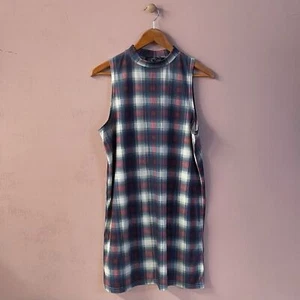 Evil Twin NWOT Plaid Mock Neck Tank Dress Size M - Picture 1 of 11