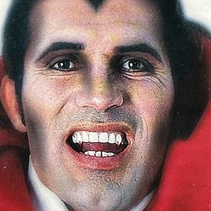 Vampire Fangs with Blood Comfortable Movie Quality Easy Reusable Rubies - Picture 1 of 6