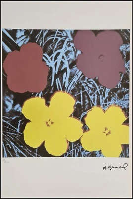 ANDY WARHOL * Flowers * signed lithograph * Kunstdruck * limited # 41/100 - Bild 1 von 4