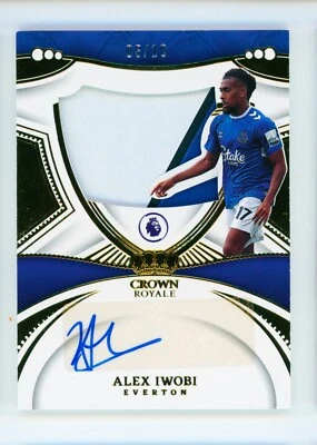 2022-23 Alex Iwobi Panini Chronicles Silhouettes Gold Autographed Patch 5/10 - Image 1 of 3