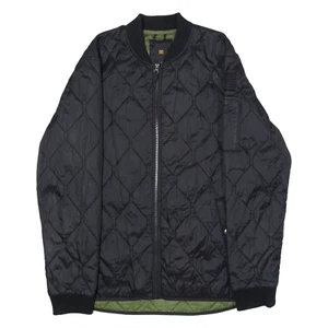 DC Mens Quilted Jacket Black Diamond L - Picture 1 of 6