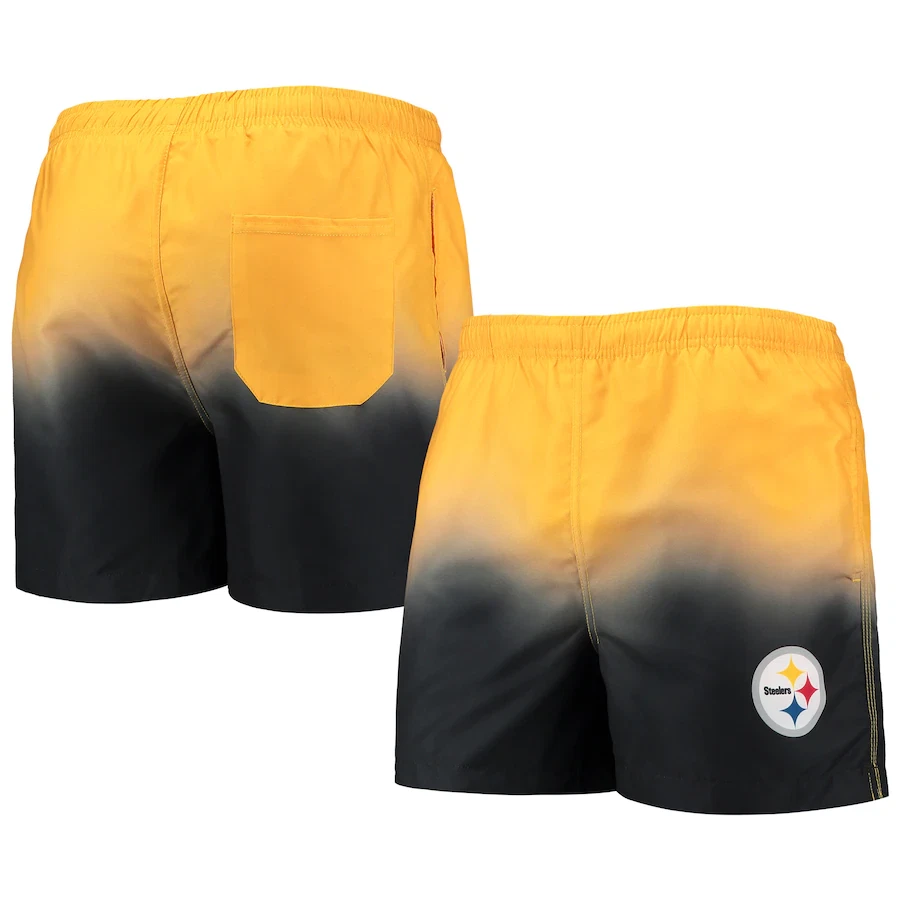 Pittsburgh Steelers NFL Men's Dip Dye Swim Trunks FREE SHIP! - Image 1 of 1