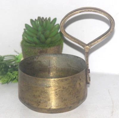 Vintage Old Handmade Dinner Serving Bowl Pot With Handmade Rich Patina - Image 1 of 4