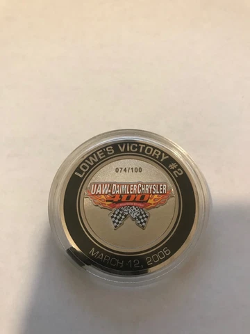 Jimmie Johnson Victory Coin #2 2006 UAW_DAIMLER CHRYSLER 400 - Have 11 Diff. #'s Cover