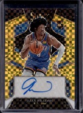 2022-23 Select Jalen Williams Signatures Gold Prizm Rookie Auto Autograph #9/10