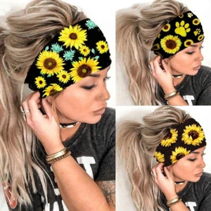 Catery Sunflower Headbands Extra Wide Headbands Fashion Hair Accessories for Wom - Picture 1 of 12