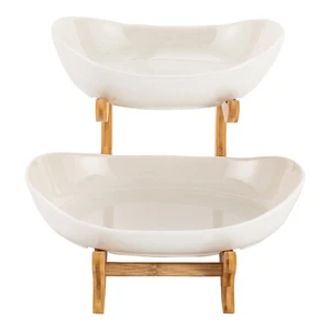 2 Tier Fruit Basket, Fruit Bowl for Kitchen Counter, Fruit Basket for Kitchen - Picture 1 of 12