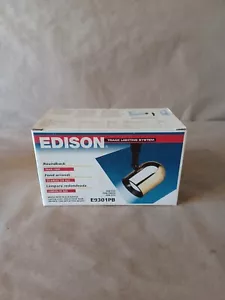Vintage Edison Track Lighting System Round Back Brass Black Baffle E9302PB 1995 - Picture 1 of 5