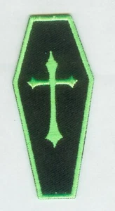 Kreuz am Sarg Keltenkreuz Gothic grün Motorrad Patch Biker Aufnäher - Bild 1 von 1
