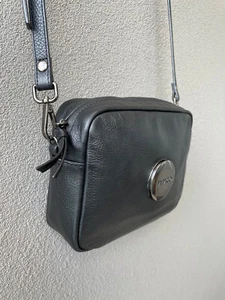 MIMCO SECRET COACH CROSSBODY LEATHER SMALL BLACK BAG. - Picture 1 of 11