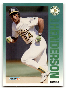 1992 Fleer #258 Rickey Henderson NM Near Mint Athletics ID:63362