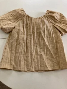 Girls Zara size 10 gold blouse with bow on back beautiful - Picture 1 of 4