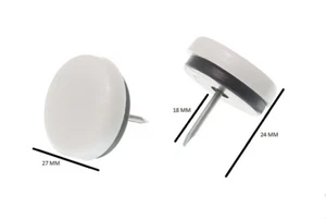 Knock In Nylon Furniture Slide Glide 1 1/8 Inch 28mm Diameter Pack Of 10 - Picture 1 of 1