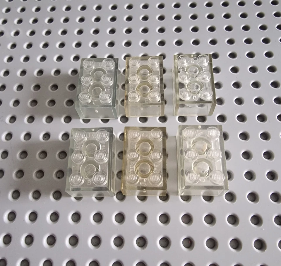 LEGO Basic Baustein Grundstein 2x3 Transparent Klar 6 stk 3002 R1 - Bild 1 von 1