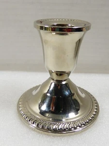 Maurice Duchin Shrewsbury Holloware 3 "Níquel Plata pulido Candelabro - Imagen 1 de 7