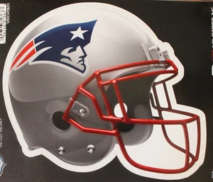New England Patriot Football Helmet Shaped NFL Die cut Lic. Decal Window Sticker - Picture 1 of 5