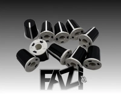FAZI 10 x BLACK KNOBS 90 ° DJ EQ ROTARY REPLACE DJM PIONEER 700 800 900 2000 RX3 XZ