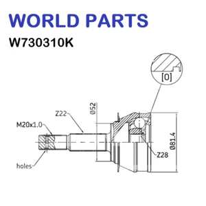 GIUNTO SEMIASSE LATO RUOTA OPEL ASTRA - CORSA WORLD PARTS PER 7837456 - Imagen 1 de 1