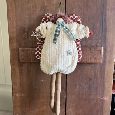 Muñeca Ángel Primitivo Hecho a Mano Tela 13” Largo Piernas Delgadas. Demasiado lindo Foto 1 de 4