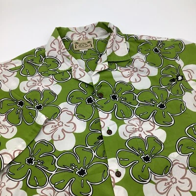 F & K моды мужской коротким рукавом на пуговицах винтажная гавайская рубашка размер большой - Изображение 1 из 4