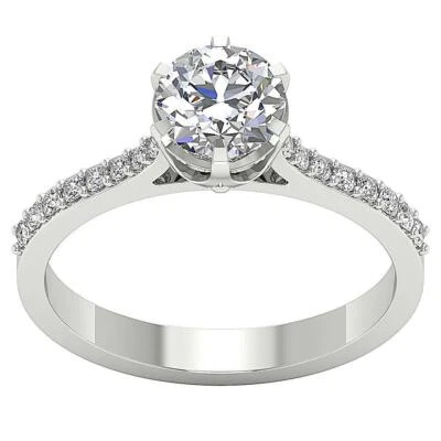Solitaire Wedding Ring VS F 1.25 Ct Lab Grown Diamond 14K White Gold Appraisal - Image 1 of 4