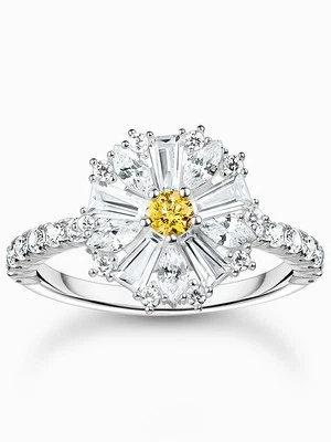 Thomas Sabo TR2493-051-4-54 Anello da cocktail Fiore con pietre argento Signore - Immagine 1 di 3