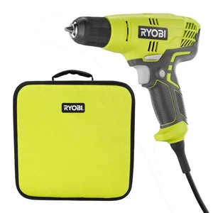 RYOBI D43K 5,5 amperios con cable 3/8 pulgadas Taladro/destornillador compacto de velocidad variable con bolsa - Imagen 1 de 12
