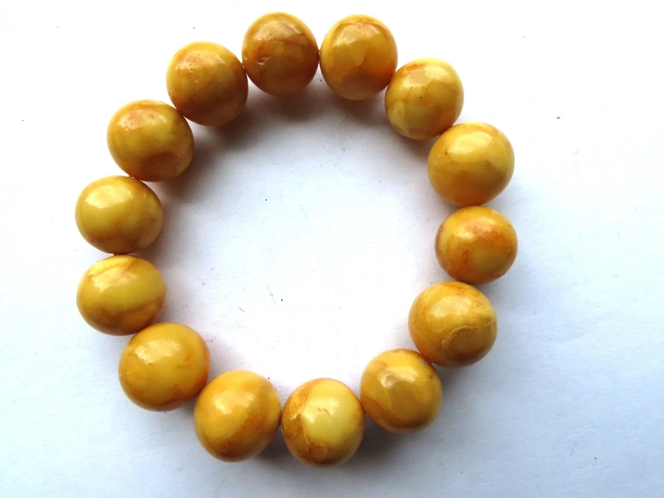 Altes elastisches Armband Bernstein, 29,0 Gr. - Bild 1 von 3